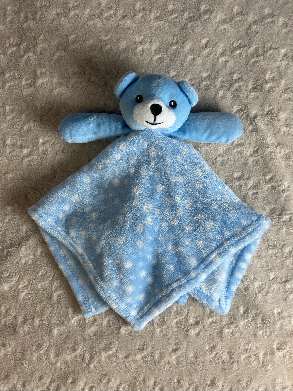 Activities by Baby Mode Blue Teddy Bear Lovey Security Blanket White Stars Plush